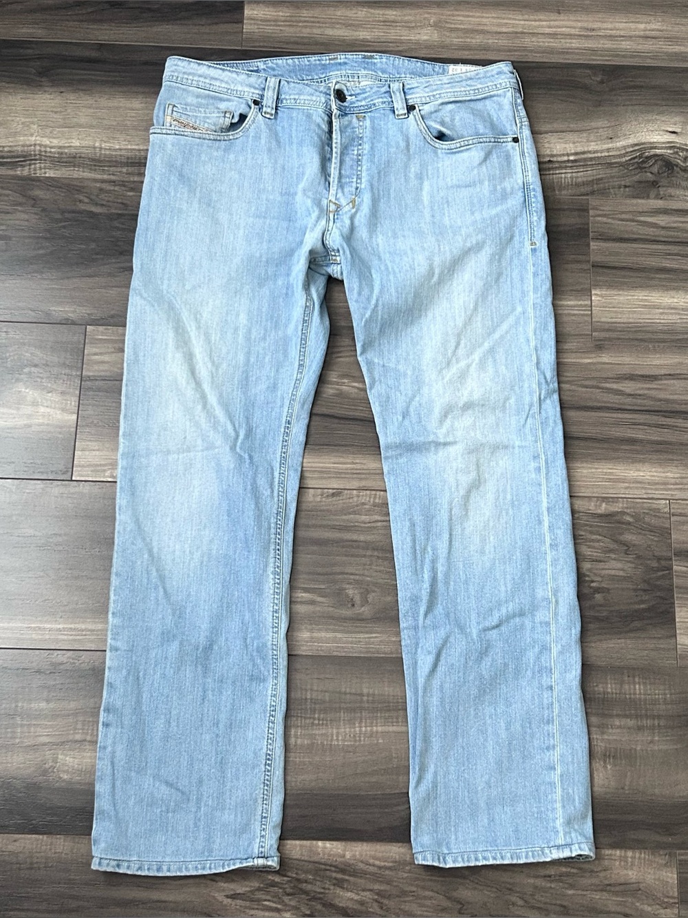Diesel Safado Jeans Mens 34X30 Regular Slim Straight Distressed Button Fly
